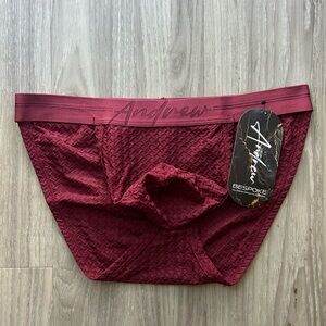 Andrew Christian | Bespoke Martel Brief with Almost Naked in Burgundy (Small)